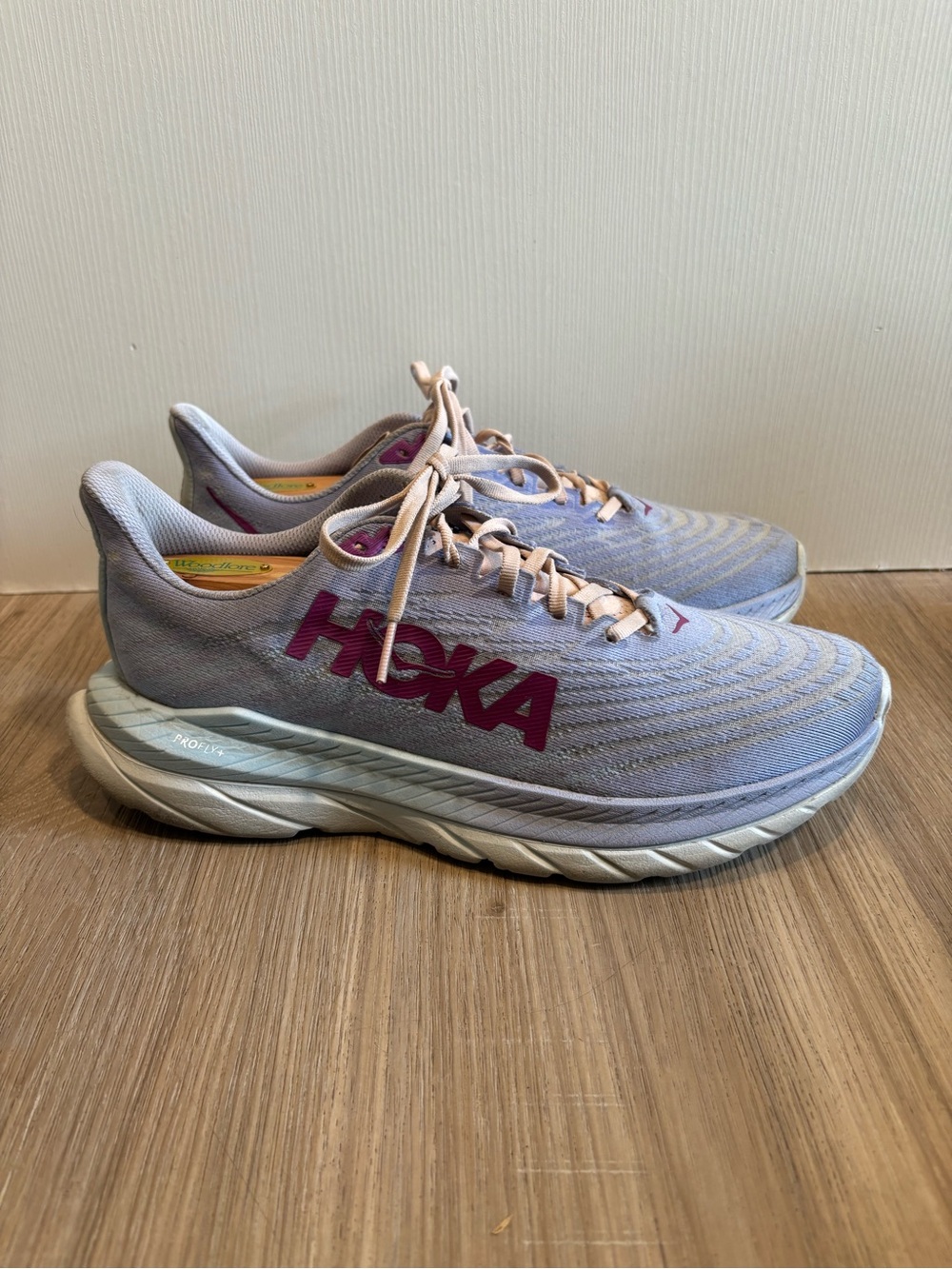 Hoka One One Mach 5 Womens 10 Lavender Purple Running Walking Comfort